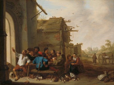 Figuurit ennen Village Inniä Maalaisseura tekijältä Cornelis Saftleven