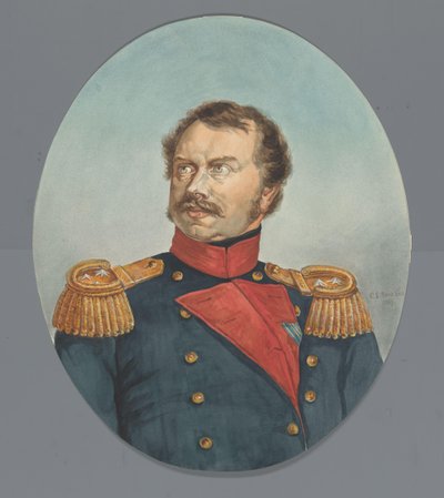 Saxen-Weimarin herttuan muotokuva tekijältä Cornelis Sebille Roos (tekenaar) (signed by artist)