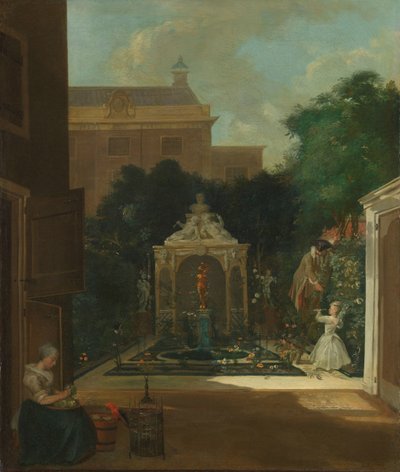 Amsterdam Canal House Garden Amsterdamin kaupungin puutarha tekijältä Cornelis Troost