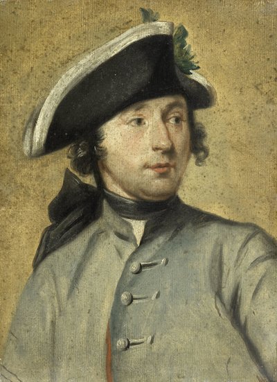Ludolf Backhuysen II:n muotokuva, taidemaalari ja lohikäärme, merimaalari Ludolf Backhuysen I:n pojanpoika tekijältä Cornelis Troost