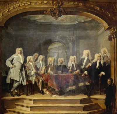 Almoezeniersin orpokodin hallintohenkilöt Amsterdamissa, 1729 tekijältä Cornelis Troost