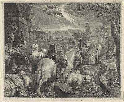 Abraham lähtee Haranista tekijältä Cornelis Visscher (II)