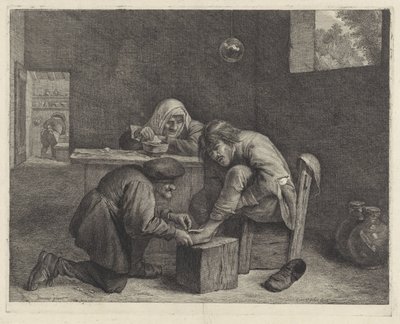 Mies lääkärissä tekijältä Cornelis Visscher (II)
