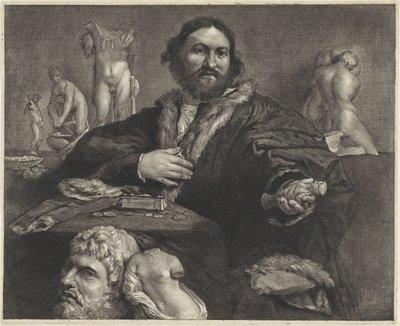 Keräilijä Andrea Odonin muotokuva Muotokuva Andrea Odoni tekijältä Cornelis Visscher (II)