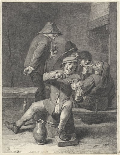 Viulisti / Yleisö tekijältä Cornelis Visscher (II)