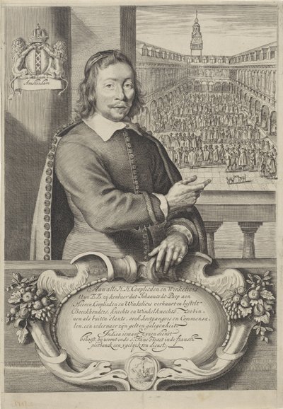 Johannes de Paepin käyntikortti tekijältä Cornelis Visscher (II)