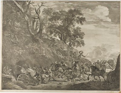 Hyökkäys saattueeseen tekijältä Cornelis Visscher