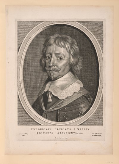 Frederick Henry, Oranian prinssi, yhdeksästä muotokuvasta. tekijältä Cornelis Visscher