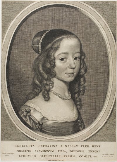 Henrietta Catharina, Oranian Nassaun prinsessa, Yhdeksästä muotokuvasta tekijältä Cornelis Visscher