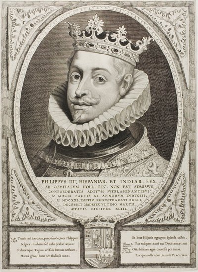 Philip III, Espanjan kuningas, Principes Hollandiae, Zelandiae, et Frisiae -nimiseltä alueelta. tekijältä Cornelis Visscher