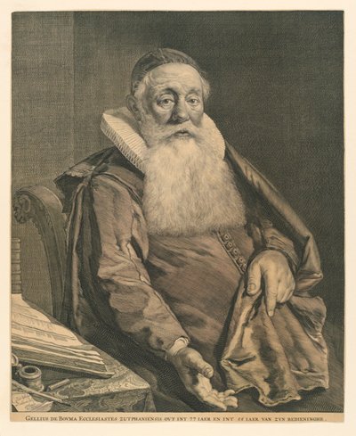 Gellius de Bouman muotokuva tekijältä Cornelis Visscher