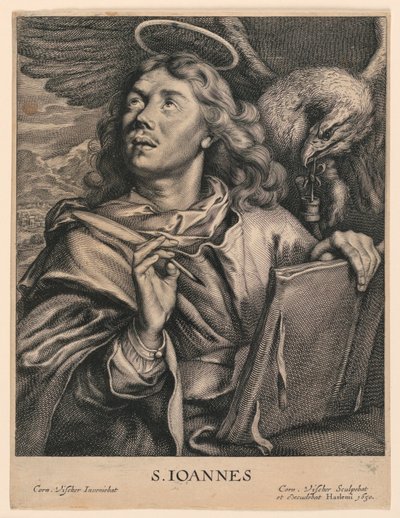Pyhä Johannes Evankelista (S. Ioannes) tekijältä Cornelis Visscher