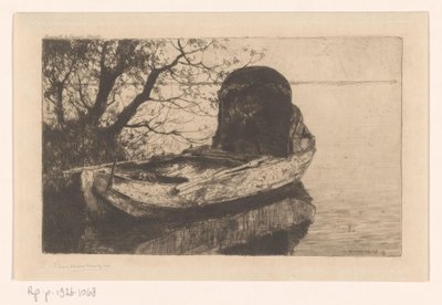 Kiinnitetty soutuvene katos tekijältä Cornelis Vreedenburgh (signed by artist)