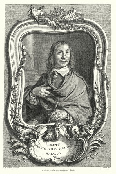 Philips Wouwerman, hollantilainen taidemaalari tekijältä Cornelis after Visscher