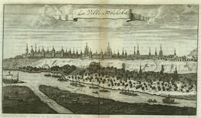 Tobolsk From: Matkat Moskovaan, 1711 tekijältä Cornelis de Bruijn