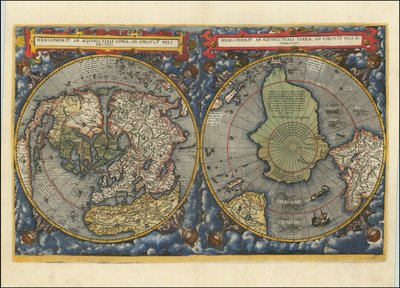 Hemispheriu ab Aequinoctiali Linea, ad Circulu Poli Arctici, 1593. tekijältä Cornelis de Jode