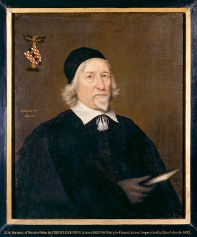 Miehen muotokuva nimeltä Nicholas Fiske, 1651 tekijältä Cornelis de Neve