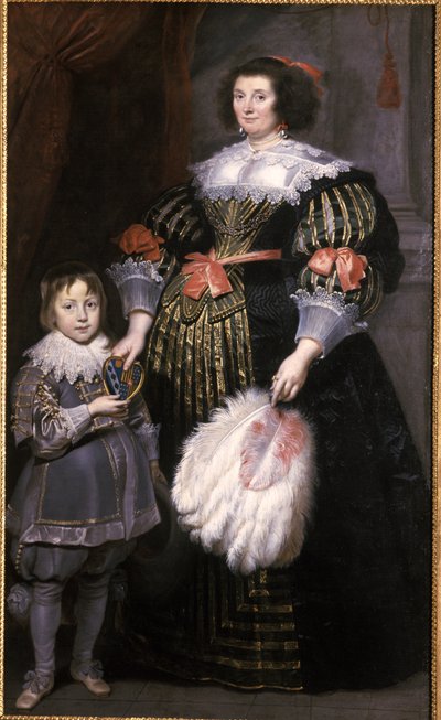 Madame Charlotte Butkens-Smit van Cruyninghen ja hänen poikansa Johannes-Amatus tekijältä Cornelis de Vos