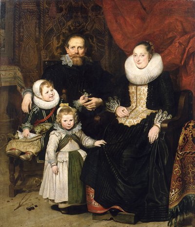Omakuva perheen kanssa, 1621. tekijältä Cornelis de Vos