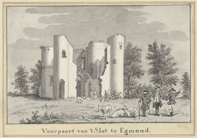 Egmondin linnan rauniot tekijältä Cornelis van Noorde (attributed to)