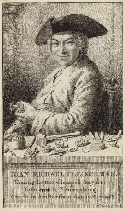 Johann Michael Fleischmannin muotokuva tekijältä Cornelis van Noorde