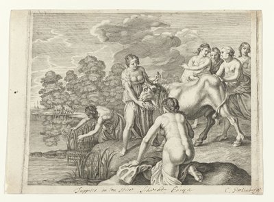 Omakuva Jupiter pelaa shakkia Euroopassa Metamorphoses of Ovid (sarjan nimi) tekijältä Cornelis van Poelenburch (possibly)