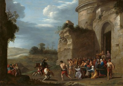 Kristus kantaa ristiä, 1620-luvun alku. tekijältä Cornelis van Poelenburch