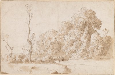 Metsäinen maisema tekijältä Cornelis van Poelenburgh or Poelenburch