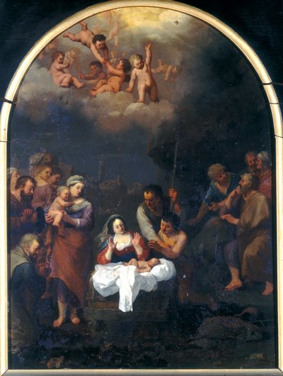 Paimenten palvonta tekijältä Cornelis van Poelenburgh or Poelenburch