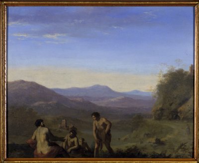 Arkadian maisema (öljy kuparille) tekijältä Cornelis van Poelenburgh or Poelenburch