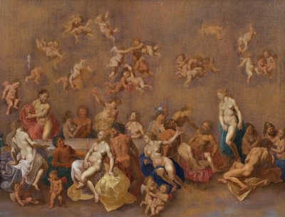 Jumalien juhla, 1600-luku. tekijältä Cornelis van Poelenburgh or Poelenburch