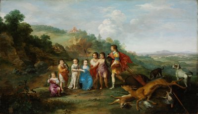 Talvikauden seitsemän lasta, 1628 tekijältä Cornelis van Poelenburgh or Poelenburch