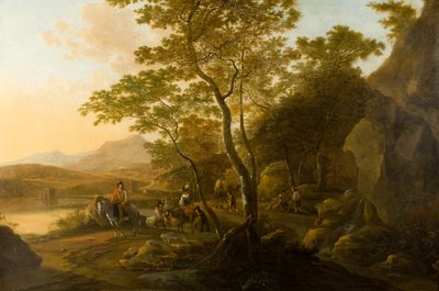Maisema hahmoilla, n. 1655-1710 (öljy kankaalle) tekijältä Cornelis van Swanenburgh