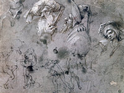 "Study with Heads with Expressions", c1468-1533 tekijältä Cornelius Engebrechtsz