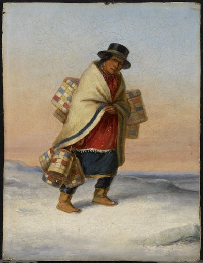 Korin myyjä, n. 1850 tekijältä Cornelius Krieghoff