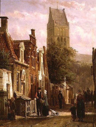 Street Scene Bolswardissa tekijältä Cornelius Springer