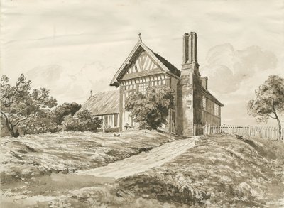 Betley - maalaistalo: kynä- ja seepiapiirustus, lokakuu 1820 (piirustus) tekijältä Cornelius Varley