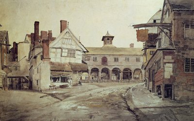 Market Place, Hereford, 1803 tekijältä Cornelius Varley