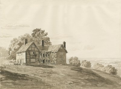 Patshull Park - Lodge: seepiapesupiirros, elokuu 1820 tekijältä Cornelius Varley