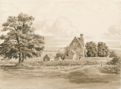 Tettenhall - Perton Hall: seepiapesupiirustus, 9.8.1820 (piirustus) (piirustus) tekijältä Cornelius Varley