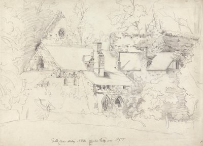 Valley Cross Abbey, Denbighshire tekijältä Cornelius Varley