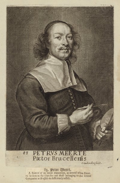 Peter Meert, flaamilainen taidemaalari. Kaiverrus Cornelis van Caukercken tekijältä Cornelius van Caukercken