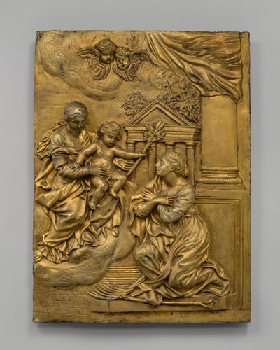 Neitsyt ja lapsi ilmestyvät Saint Martinalle, n. 1650. tekijältä Cosimo Fancelli