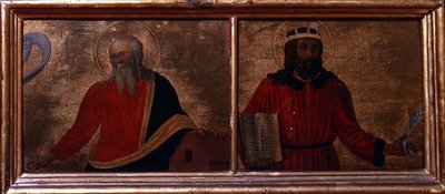 Noah ja David (tempera paneelissa) tekijältä Cosimo Rosselli