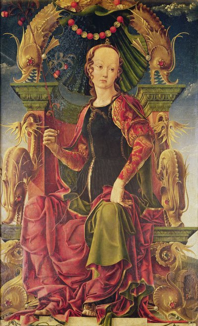 A Muse, n. 1455-1460 (öljy ja munatempera) tekijältä Cosimo Tura