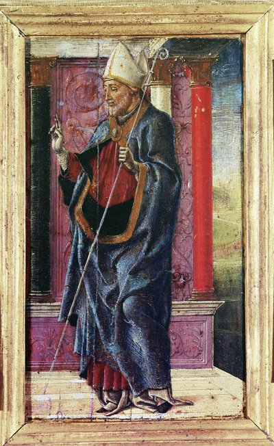 Saint Maurelio, n. 1480 (öljy aluksella) tekijältä Cosimo Tura