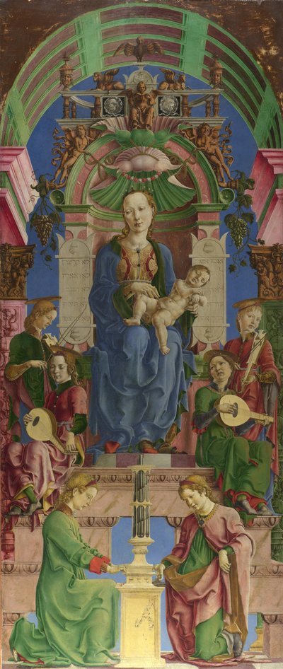Neitsyt ja lapsi valtaistuimelle, 1470-luku. tekijältä Cosimo Tura