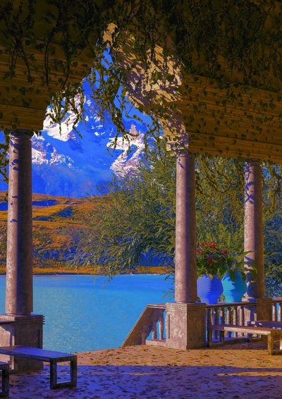 Pergola – näkymä vuoristojärvelle tekijältä CosmoZach