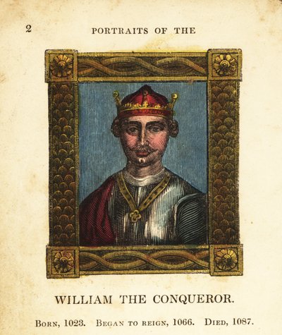 Muotokuva Englannin kuningas William I Valloittajasta, syntynyt 1023, alkoi hallita 1066 ja kuoli 1087 tekijältä Cosmo Armstrong
