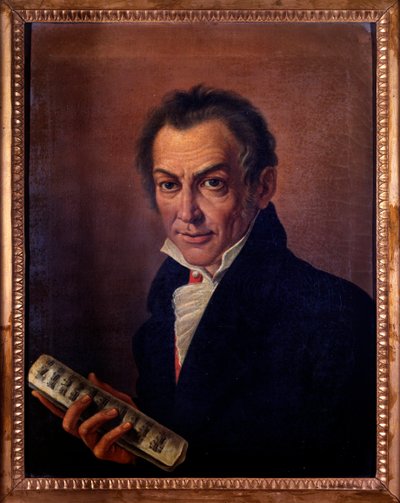 Italian säveltäjän ja urkurin Nicola Antonio Zingarellin muotokuva. c. 1800 (maalaus) tekijältä Costanzo Angelini